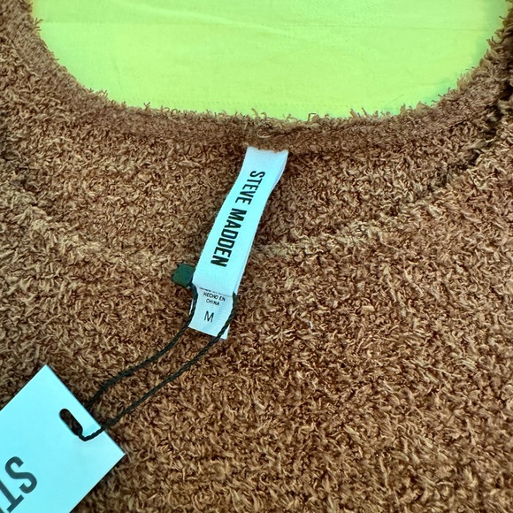 NWT STEVE MADDEN TANK Medium Chocolate Brown Soft Brushed Terry! NEW WOM… - Picture 7 of 9